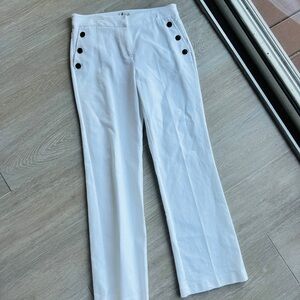 Rachel Zoe Ivory Wide-Leg Trousers